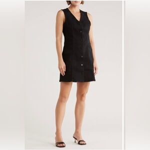 Habitual Elegant Black Denim Sleeveless Dress